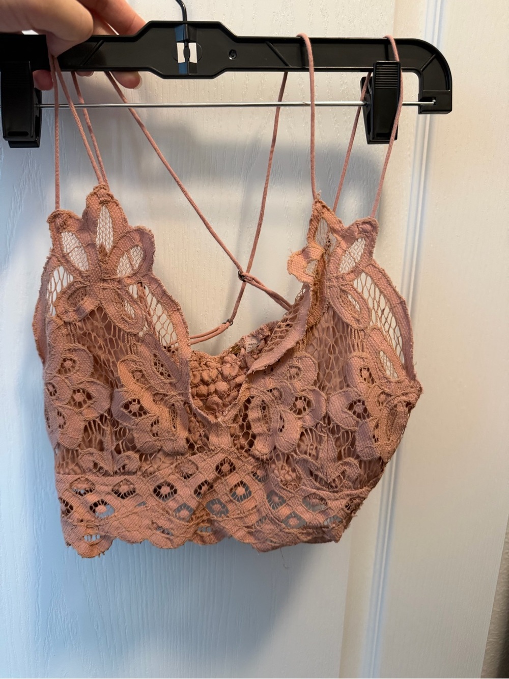 FREE PEOPLE - Lace Bralette Crop Top in Dusty Rose